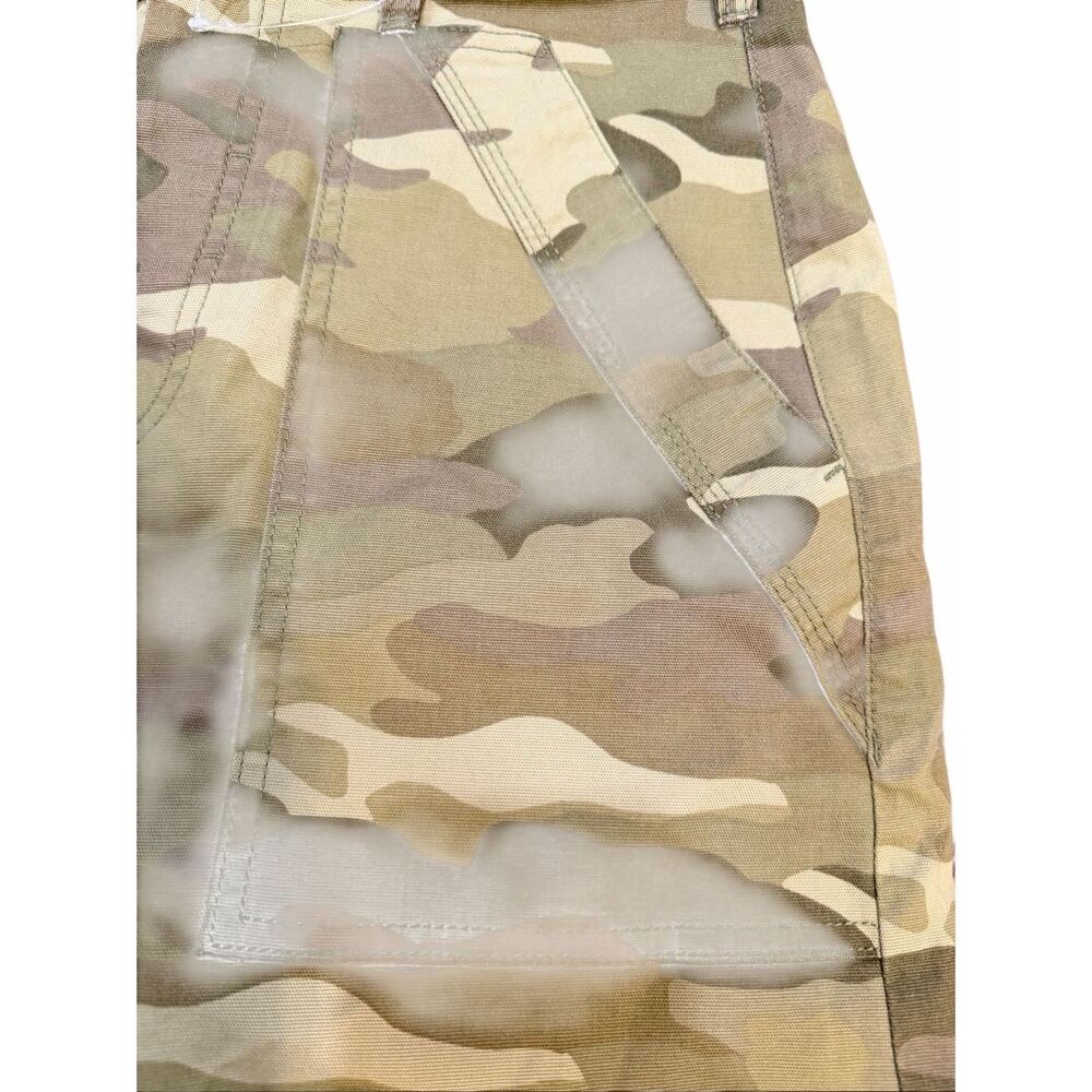 New Anthopologie X Pilco Women's Size 28 Green Camo Cropped Pants Button Fly - Picture 3 of 12